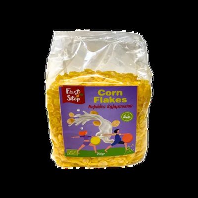 Corn Flakes Νιφάδες Καλαμποκιού 250γρ - First Step — Παντοπώλειο