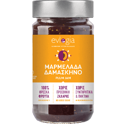 Μαρμελάδα Δαμάσκηνο 280γρ - Evlogia