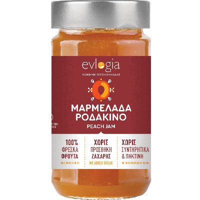 Μαρμελάδα Ροδάκινο 280γρ - Evlogia