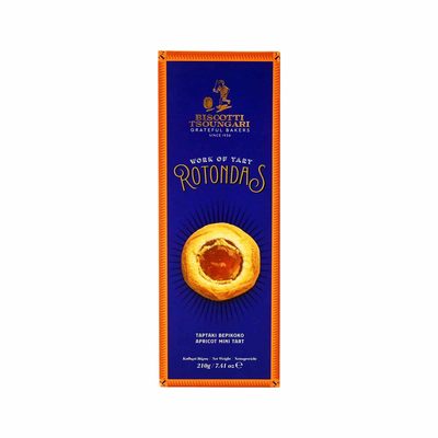 Ταρτάκι Βερίκοκο 210γρ - Biscotti Tsoungari Rotondas — Παντοπώλειο